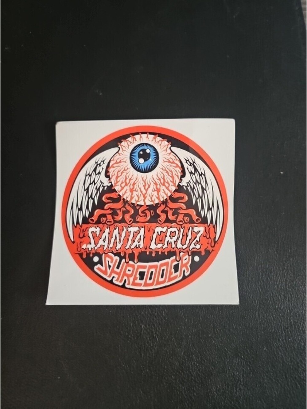 Vintage Santa Cruz Skateboards Dot Sticker Flying Eyeball 4"